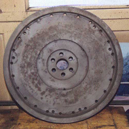 Buick 215 Heavy Flywheel - note the inertia ring! - 32 pounds total