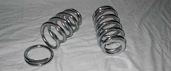 New coil over springs before and after cutting