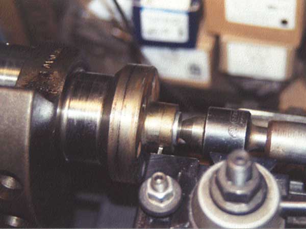Cutting the crank with a parting tool