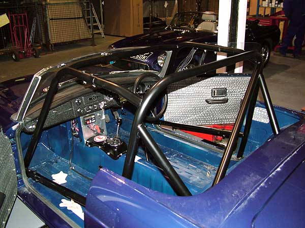this is what the roll cage looks like installed
