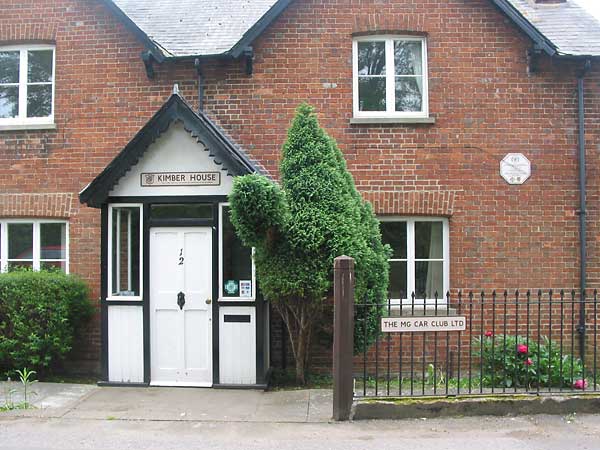 MGCC: MG Car Club offices in The Kimber House