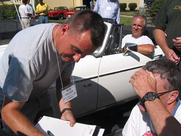 Pete Mantell weighs Kevin Pesant's 79 MGB V8