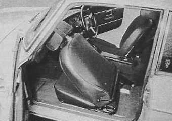 MGB GT V8 seats - folded forward