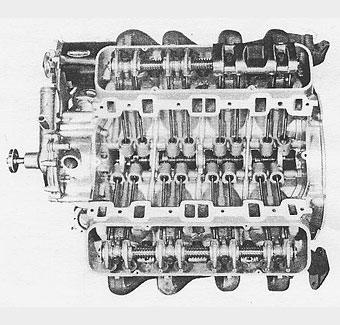 TOP VIEW OF ENGINE WITH COVERS REMOVED