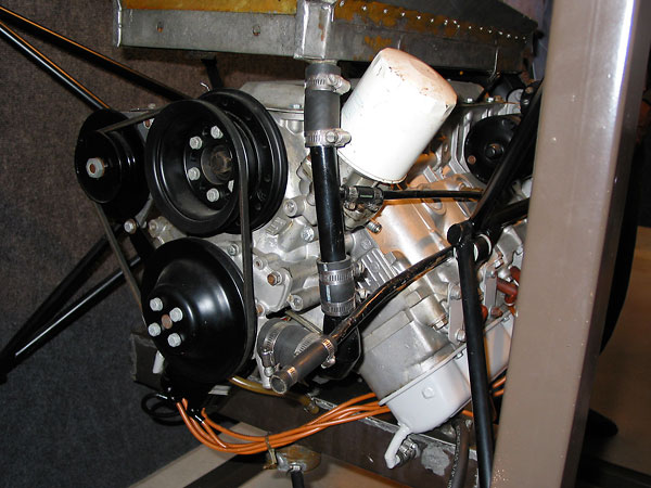 standard pulleys, relocated alternator