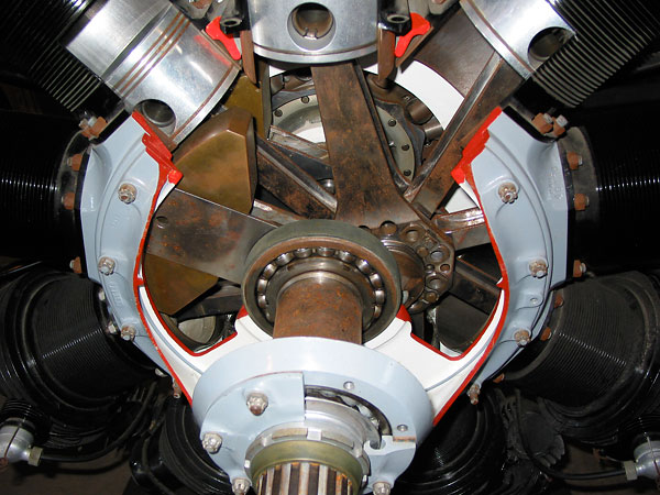 Rotary and radial engines feature interesting cam and counterweight details.