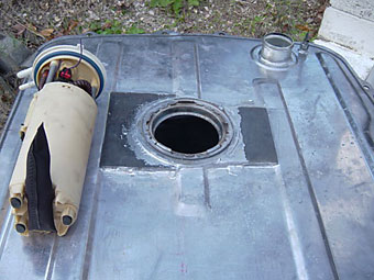 soldering the fuel tank