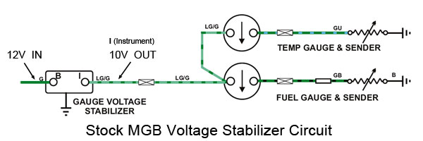 Stock MGB Voltage Stabilizer Circuit Diagram