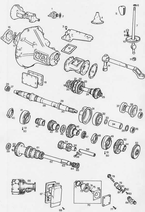 MGB GT V8 parts - Gearbox