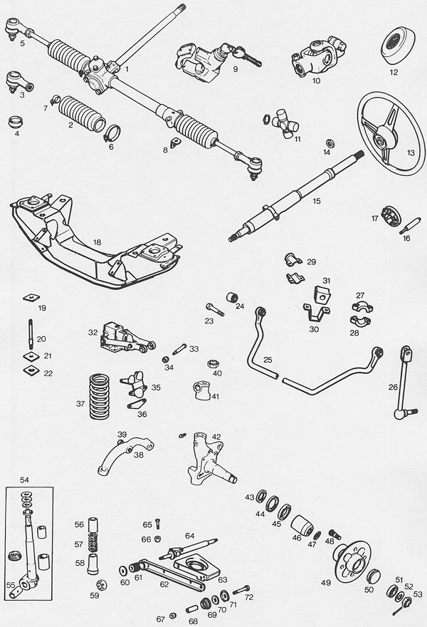 MGB GT V8 parts - Steering and Front Suspension