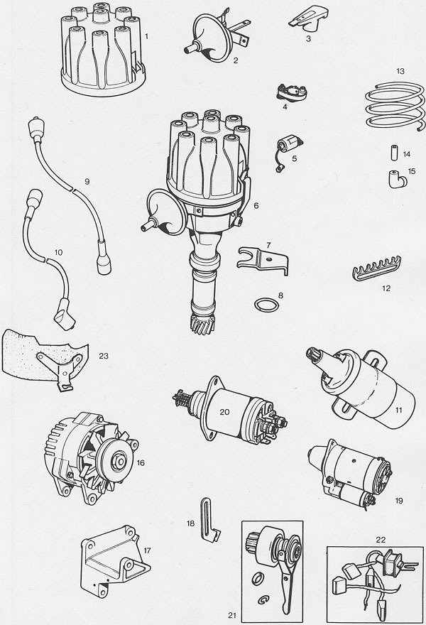 MGB GT V8 parts - Ignition Systems, Starter Motors and Alternators