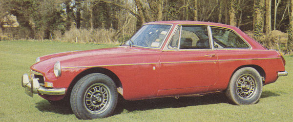 red MG MGB GT V8