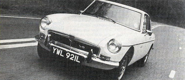 MGB GT V8 most frequently used press release photo