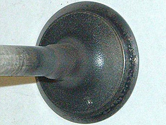 burned exhaust valve