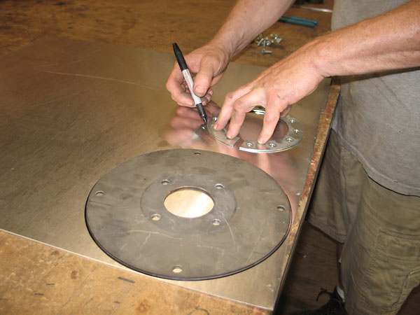 James selects some material, marks out a blank, and cuts it to shape.