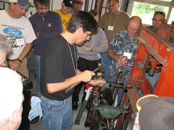 Another view of hammering on the high spot.