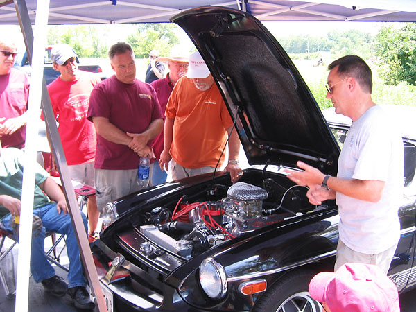 Pete Mantell of Mantell Motorsports introduces his new Ford 302 engine installation kit for MGB.