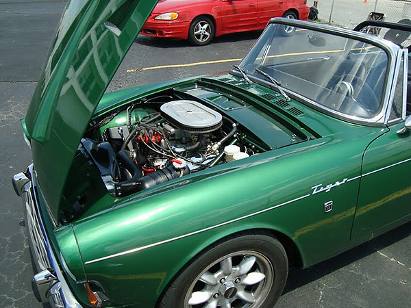 This very tastefully upgraded Sunbeam Tiger joined us for Thursday's performance events.