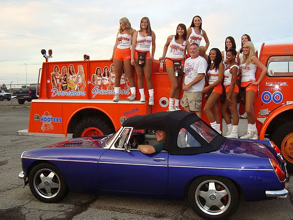 Mike Moor and Bill Yobi / MGB with Buick V8.