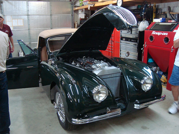 1954 Jaguar, getting reupholstered.