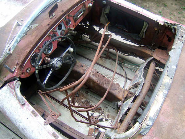 1961 MGA from a farm field near Dayton Ohio.