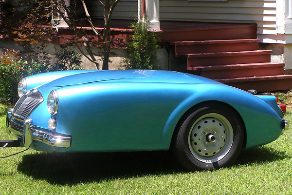 Original MGA steel wheels.