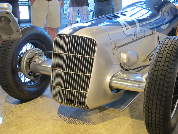 Ford's side-valve V8 was turned around backwards and mated to a two-speed transaxle.