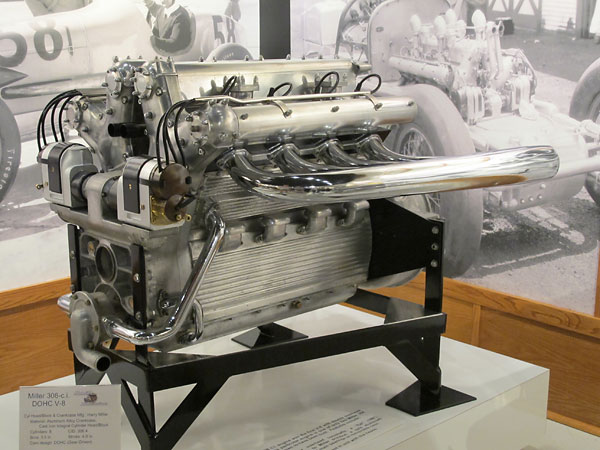 Miller 308cid DOHC V8 was designed for Miller's 1932 four wheel drive racecars.