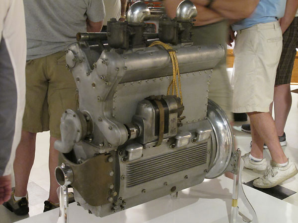 Miller engines traditionally featured barrel crankcases.