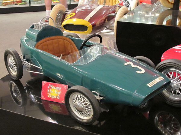 Jim Clark Indy car inspired Lotus Ford pedal car.