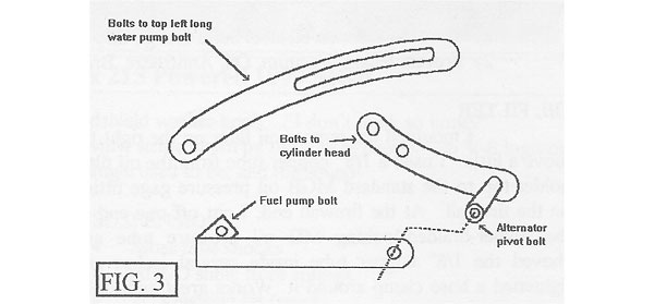 Figure 3: alternator mounting bracketry.