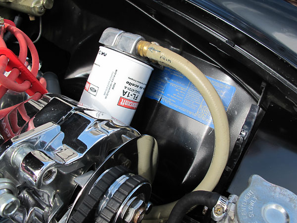 Motorcraft FL-1A oil filter, mounted remotely.