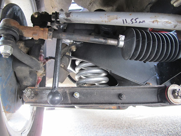 Rubber-bumper MGB front suspension.