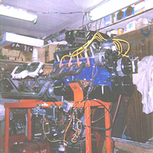 MGB Ford 302 on engine stand