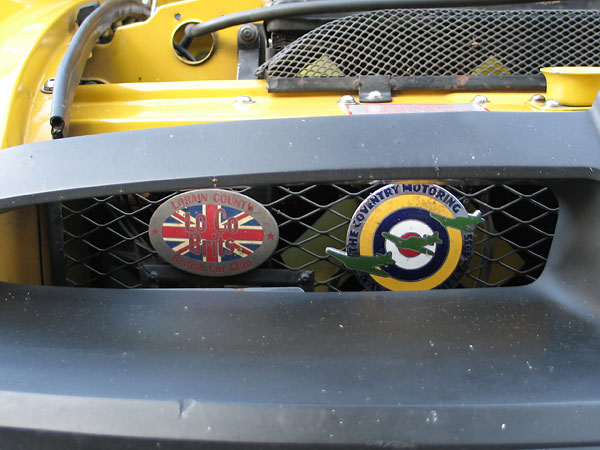 Lorian County British Car Club grille badge.