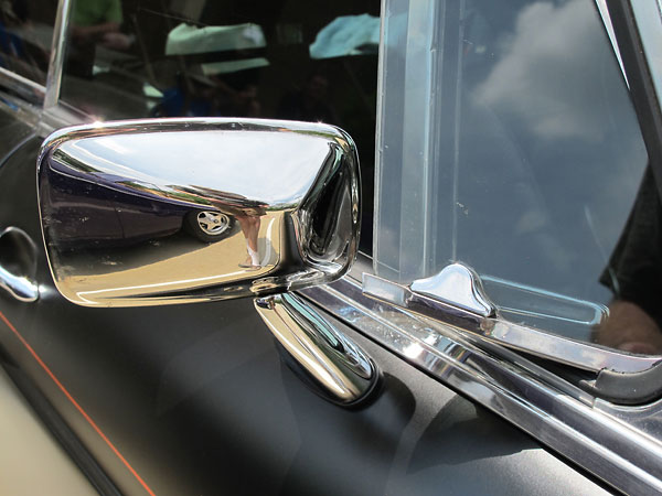 MG offered this style of mirror in chrome or flat black.