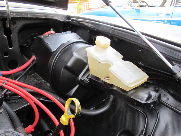 Stock later model MGB (Lockheed) brake master cylinder and power booster.