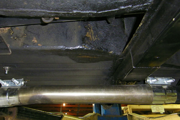 Stainless steel exhaust pipes.