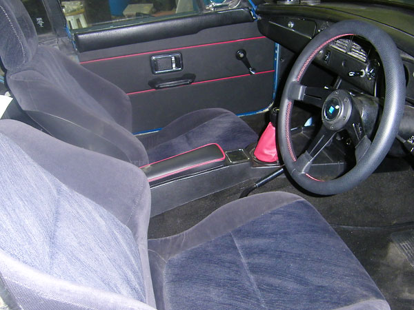 Modified Acura Integra seats on MGB seat frames.