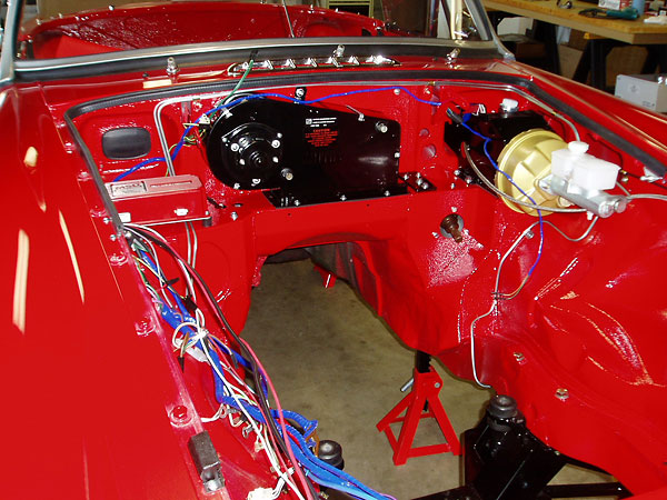 brake line and wiring harness routing