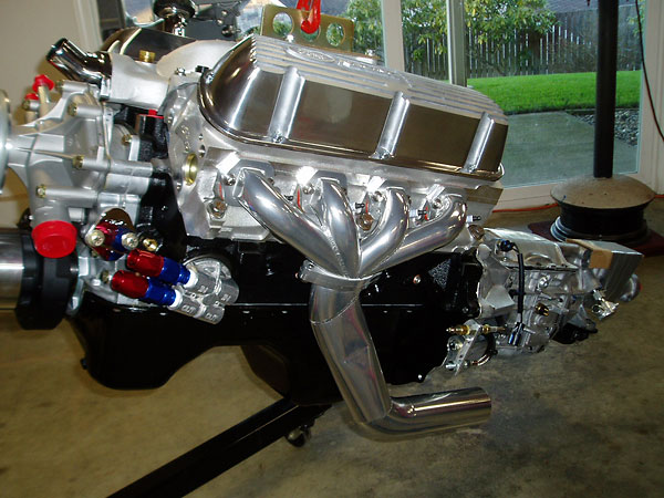 Fast Cars shortie headers into custom downpipes