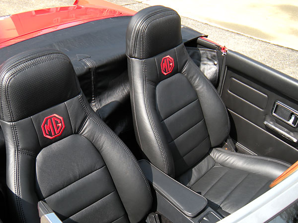 Mazda Miata seats with custom upholstery.