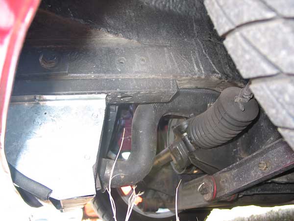 modified front crossmember, radiator, radiator mounting