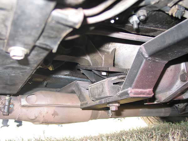 Transmission mount and catalytic convertor