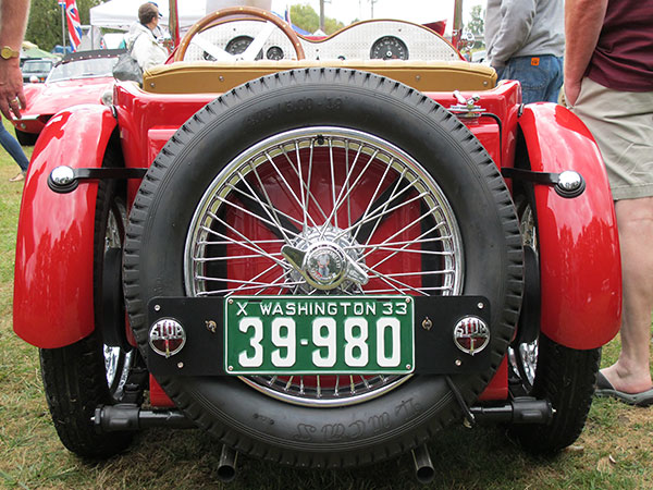 Original J-Types have one red tail lamp and no brake lights.