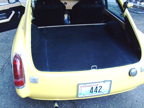Rear seats were eliminated to provide a larger flat surface.