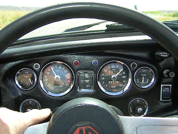 MGB instruments, at cruising speed.