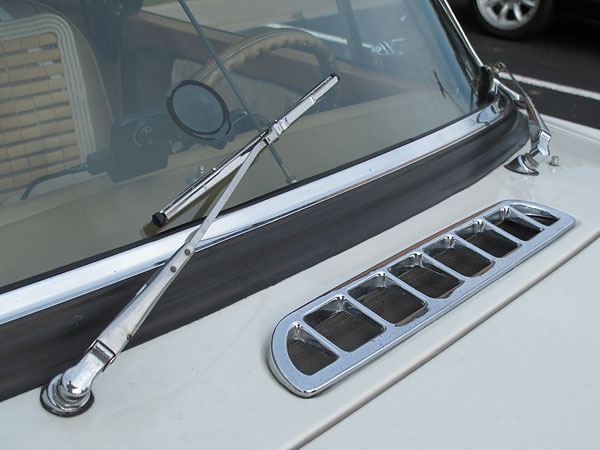 Early MGB roadsters have two windshield wipers.