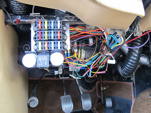This MGB has been totally rewired, utilizing a kit from Rebel Wiring.