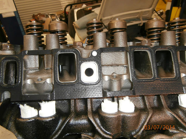 Induction ports of the Chevrolet 3.4L V6 cylinder head.